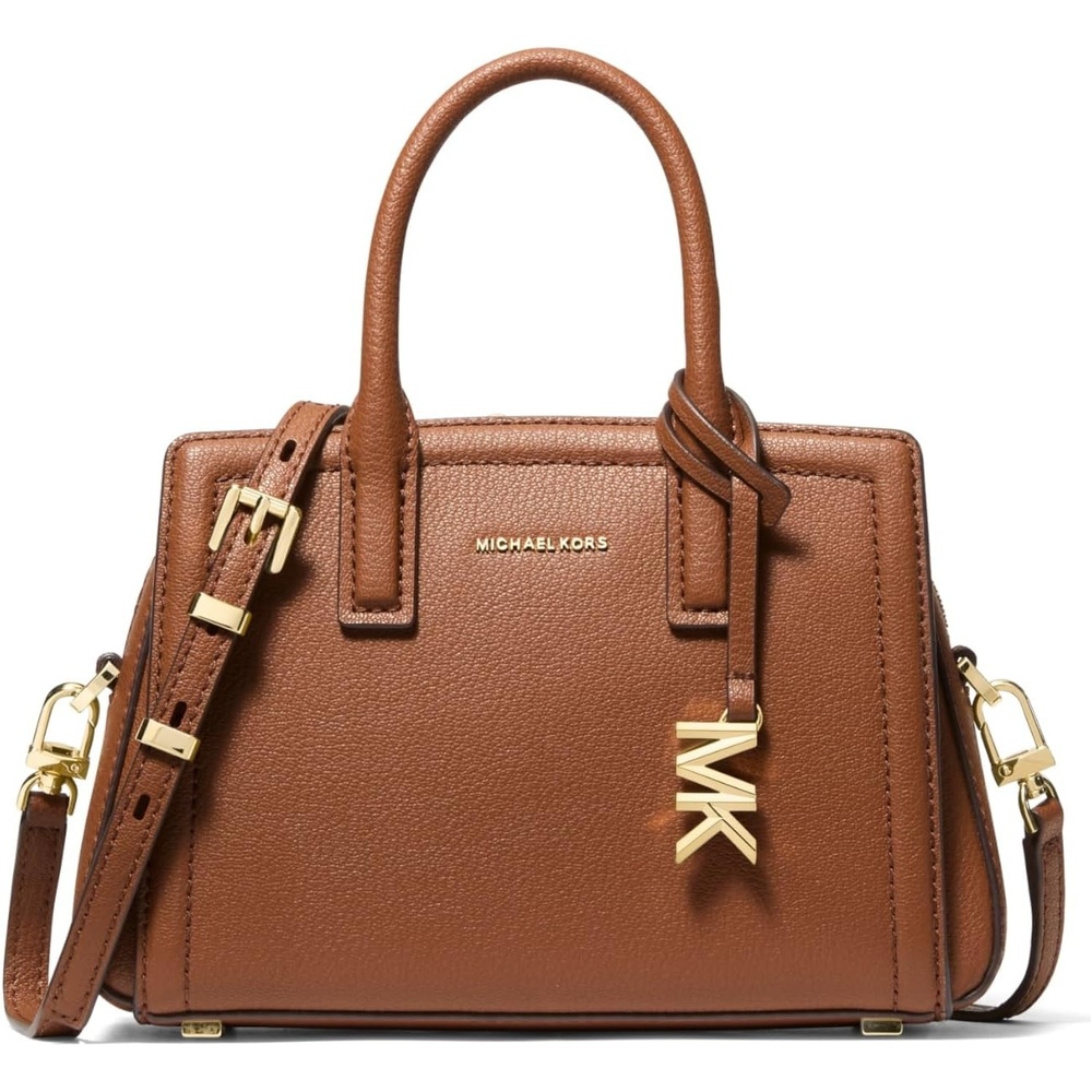 image:imageMichael Kors Womens Laila Extra Small Crossbody BagGoldtone HardwareEmbossed Goat LeatherLuggage
