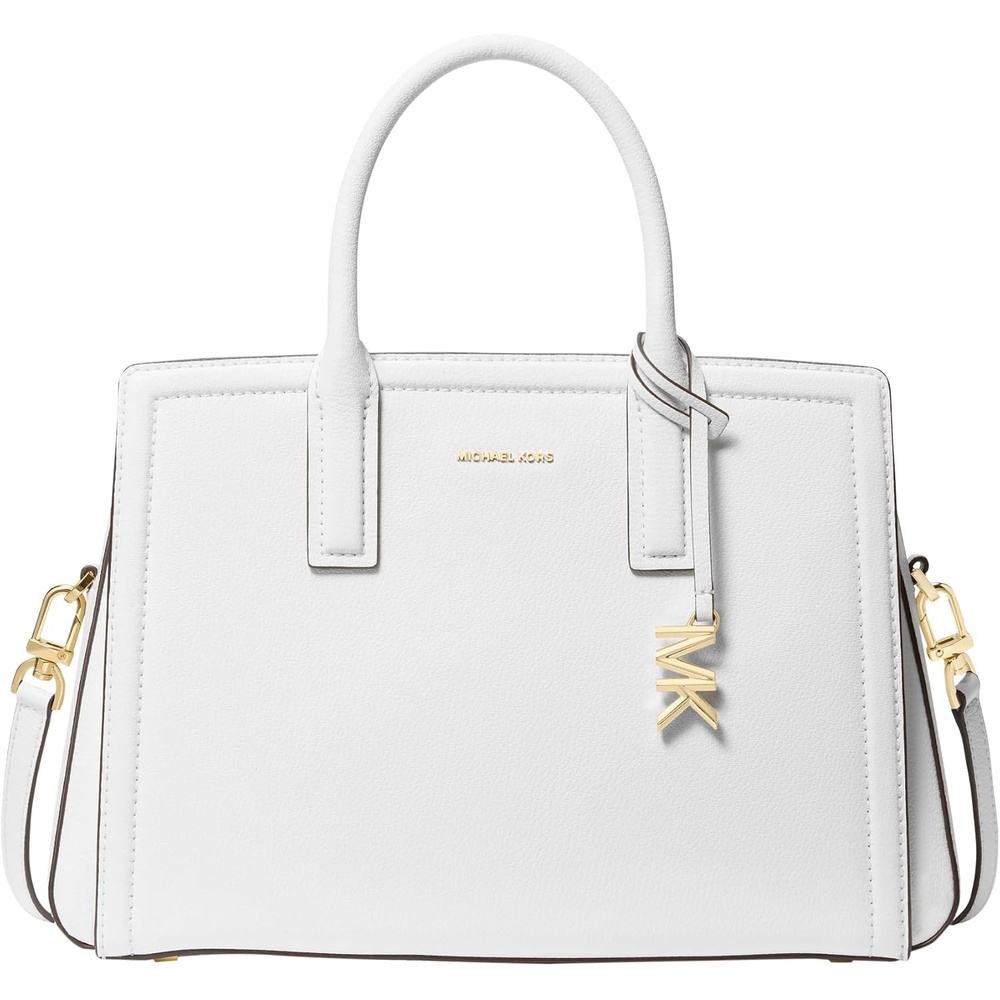image:imageMichael Kors Womens Laila Medium SatchelGoldtone HardwareOptic White