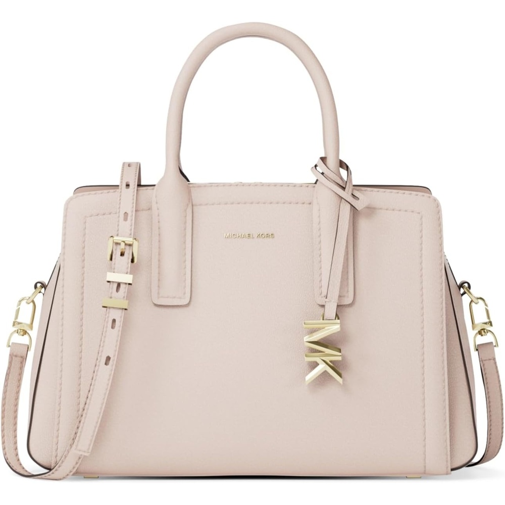 image:imageMichael Kors Womens Laila Small SatchelGoldtone HardwareEmbossed Goat LeatherSoft Pink