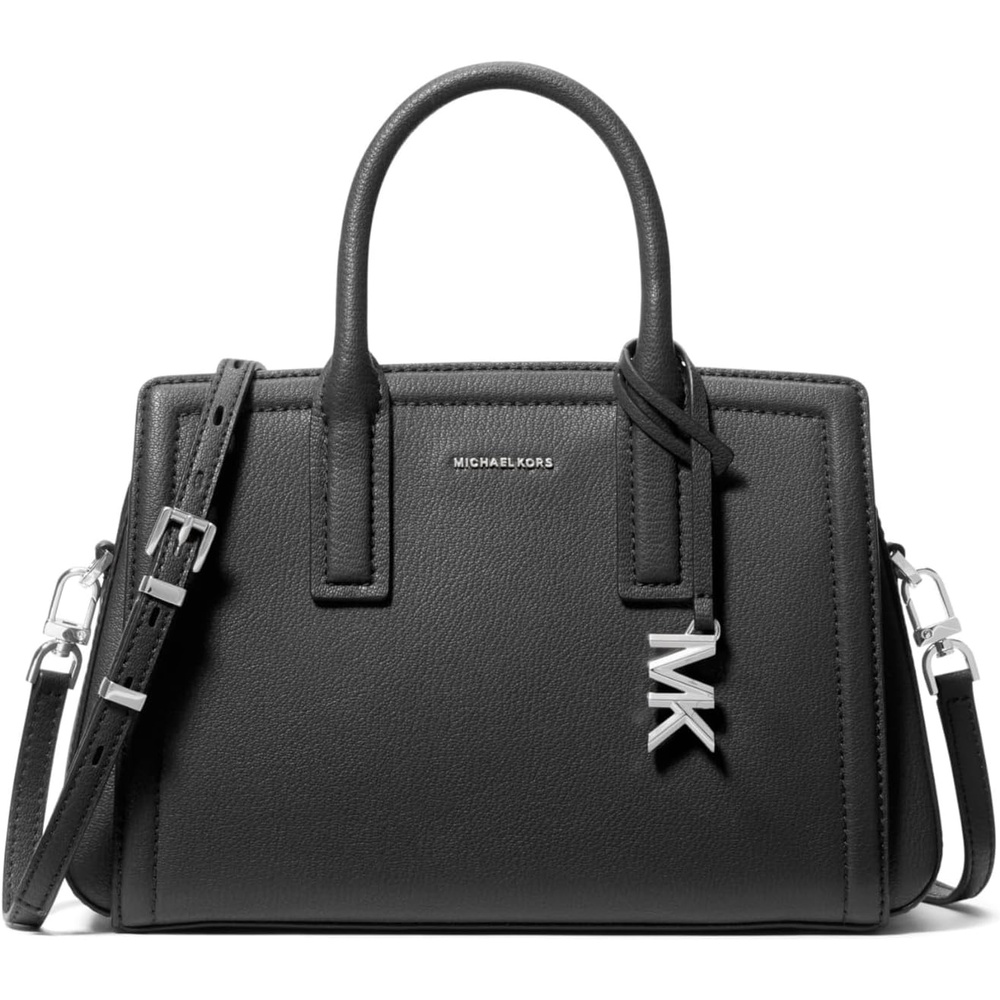 image:imageMichael Kors Womens Laila Small SatchelSilvertone HardwareBlack