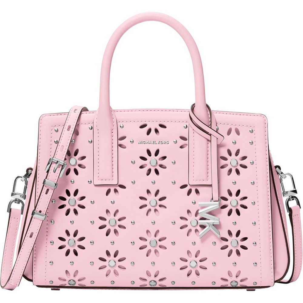image:imageMichael Kors Womens Laila Small SatchelSilvertone HardwareLeatherLight Bouquet