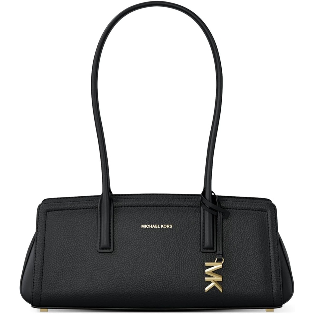 image:imageMichael Kors Womens Laila Small Shoulder Tote BagGoldtone HardwareLeatherBlack