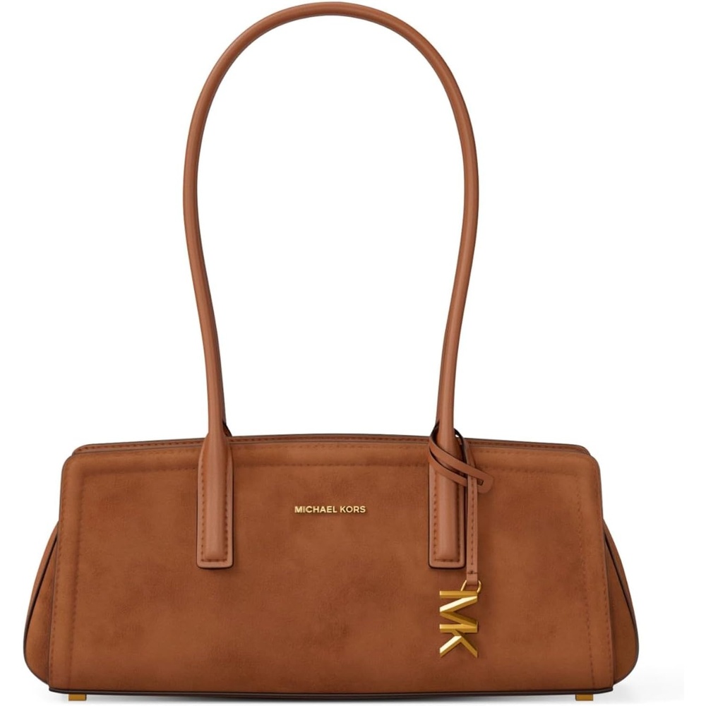 image:imageMichael Kors Womens Laila Small Shoulder Tote BagGoldtone HardwareSuede LeatherLuggage
