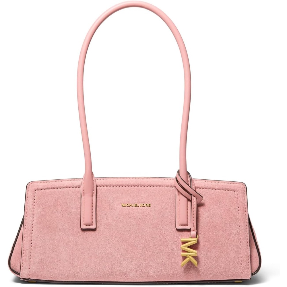 image:imageMichael Kors Womens Laila Small Shoulder Tote BagGoldtone HardwareSuede LeatherPrimrose