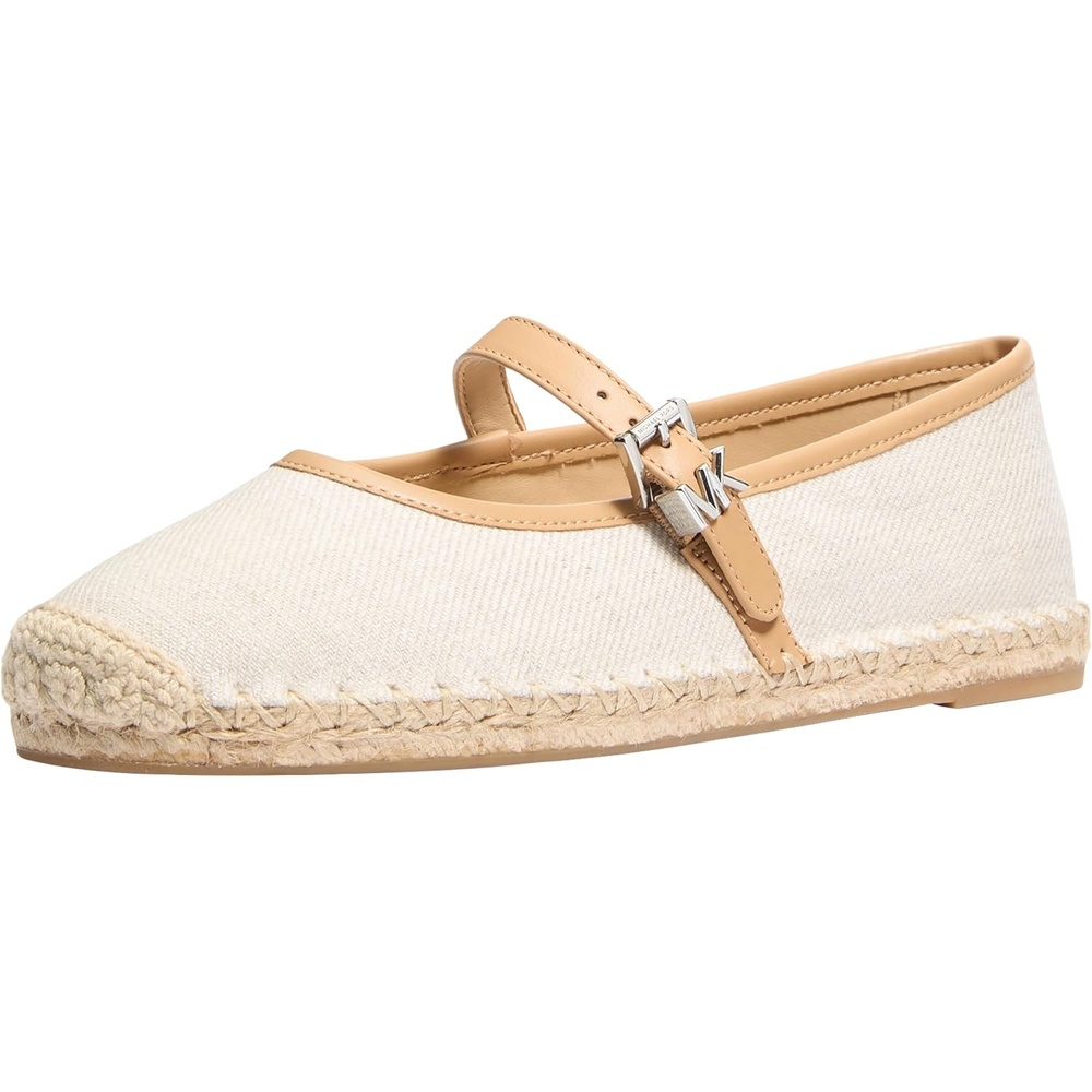 image:imageMichael Kors Womens Lynn Ballet Espadrille ShoesCanvasPale Hemp