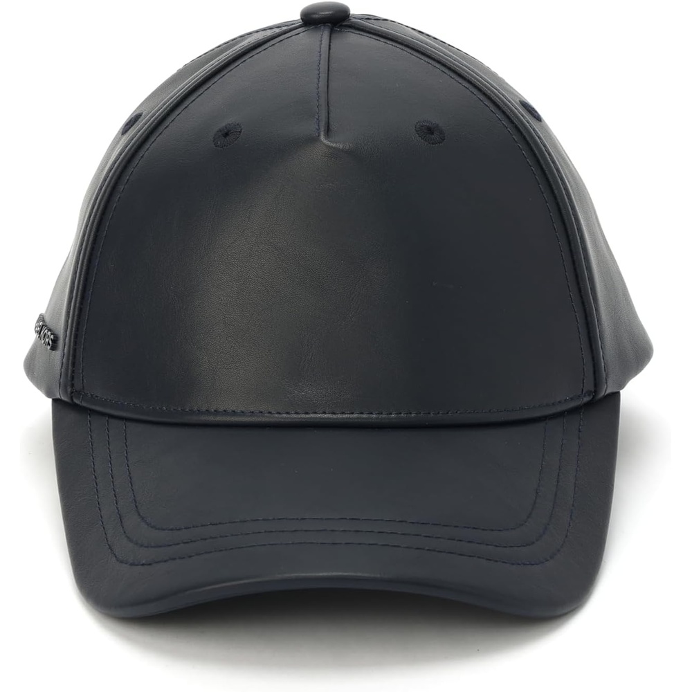 image:imageMichael Kors Womens Neoprene amp Leather Baseball Cap Stylish Hat amp Fashion AccessoryNavy