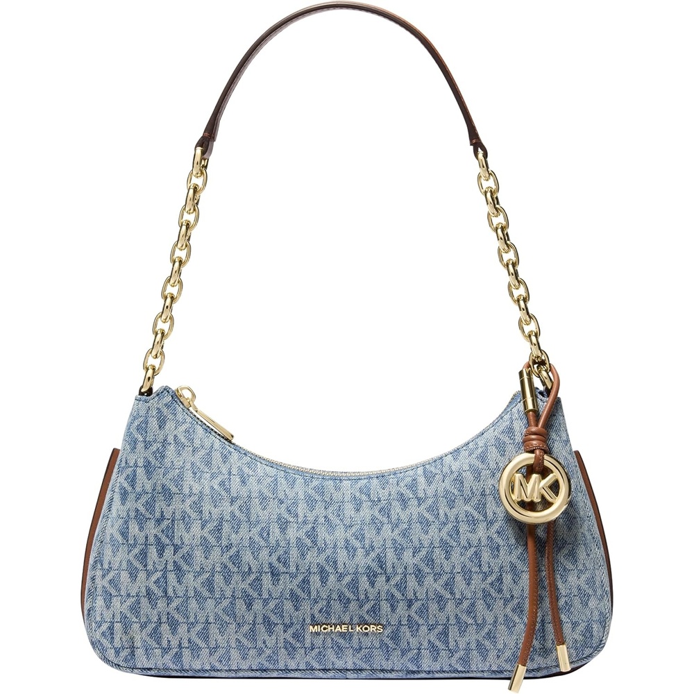 image:imageMichael Kors Womens Nolita Medium Chain Pouchette BagGoldtone HardwareMk SignatureNew Horizon