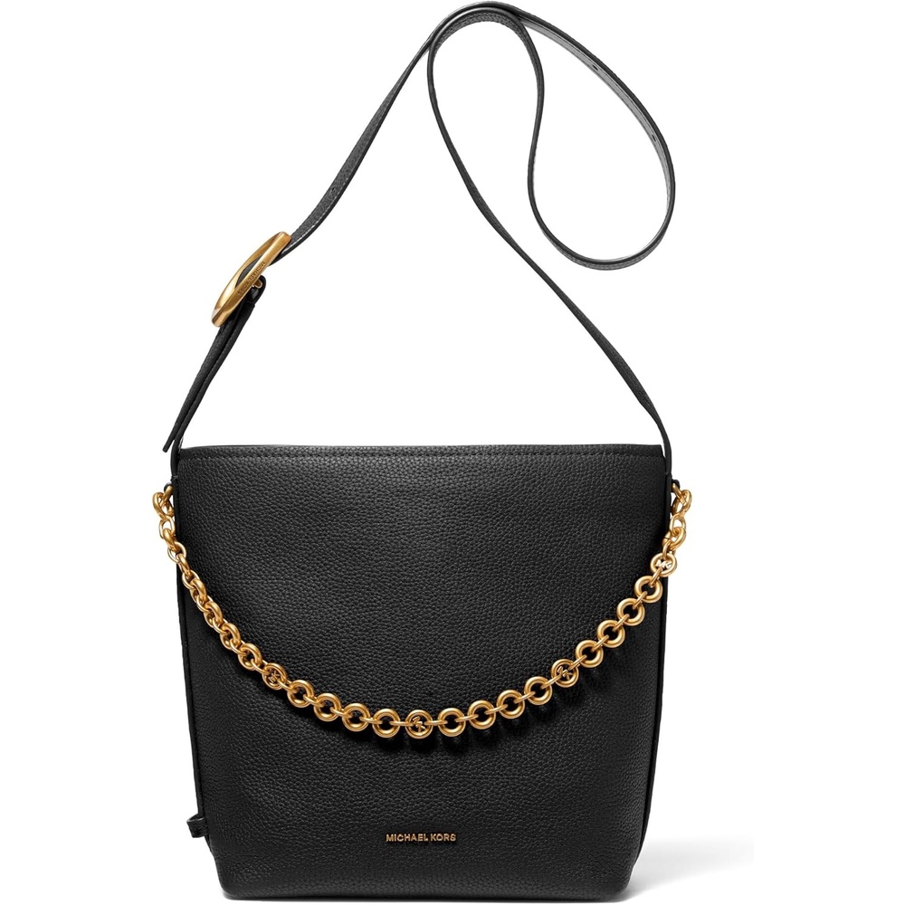 image:imageMichael Kors Womens Nolita Small Bucket Tote BagGoldtone HardwareLeatherBlack