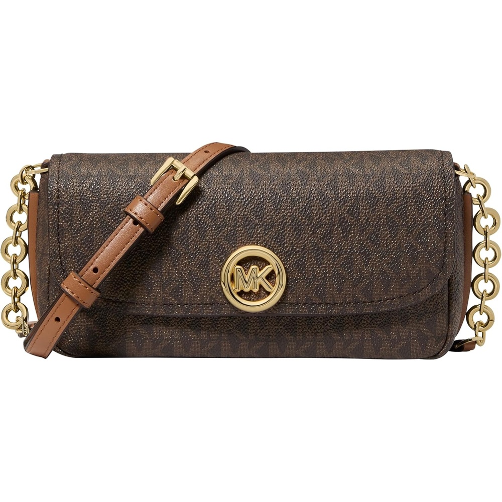 image:imageMichael Kors Womens Nolita Small Flap Chain CrossbodyBrownAcorn
