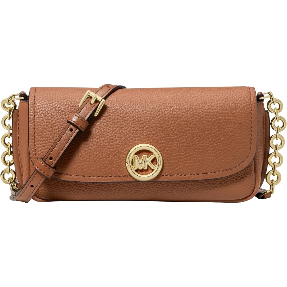 image:imageMichael Kors Womens Nolita Small Flap Chain CrossbodyGoldtone HardwareLeatherLuggage