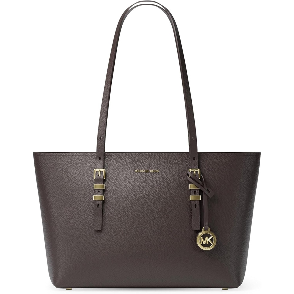 image:imageMichael Kors Womens Quinn Medium TopZip ToteGoldtone HardwarePebble LeatherChocolate