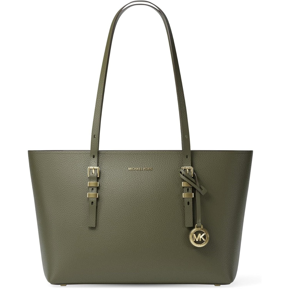 image:imageMichael Kors Womens Quinn Medium TopZip ToteGoldtone HardwarePebble LeatherIvy