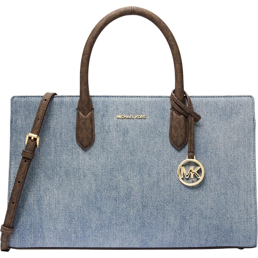 image:imageMichael Kors Womens Scarlett Medium SatchelGoldtone HardwareDenimNew Horizon