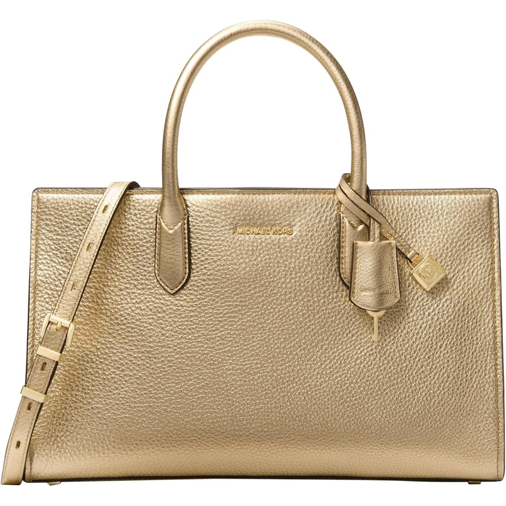 image:imageMichael Kors Womens Scarlett Medium SatchelGoldtone HardwarePale Gold