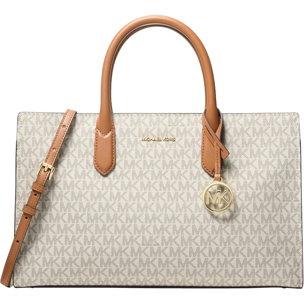 image:imageMichael Kors Womens Scarlett Medium SatchelMk SignatureVanillaAcorn