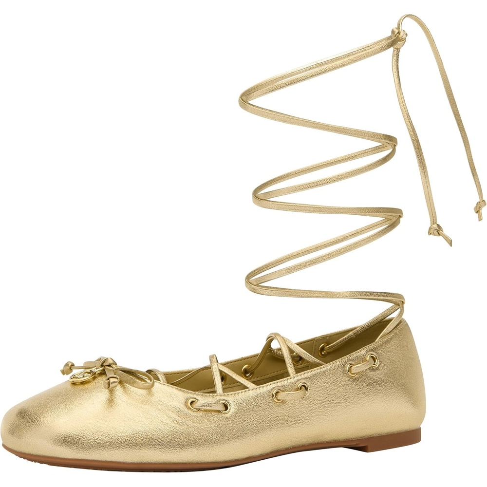 image:imageMichael Kors Womens Shae Flex BalletLeatherPale Gold