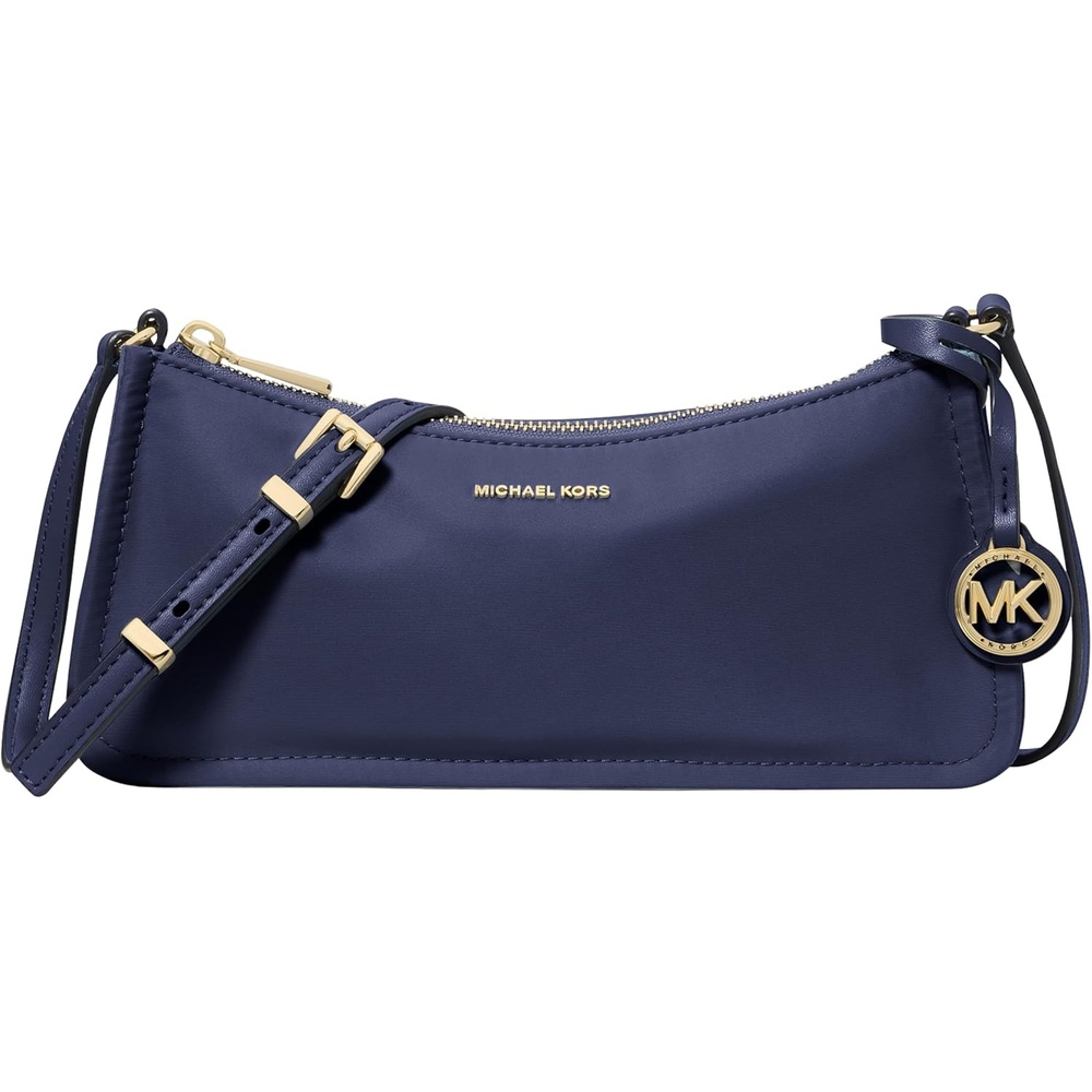 image:imageMichael Kors Womens Small Zadie Topzip CrossbodyDress Blues
