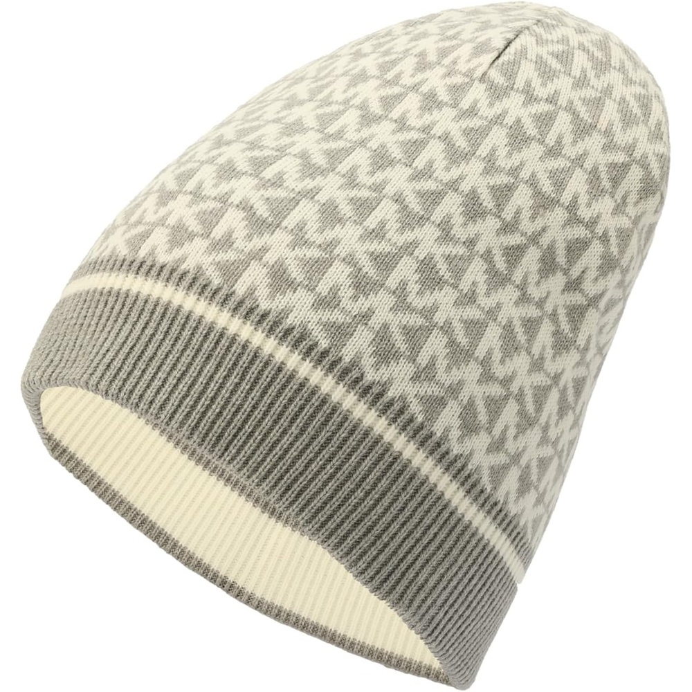 image:imageMichael Kors Womens Smallest Mk Colorblock BeaniePearl GreyCream
