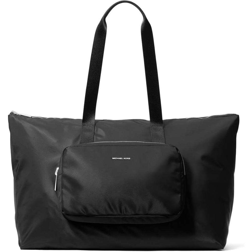image:imageMichael Kors Womens Tanner Large Packable ToteSilvertone HardwareNylonBlack