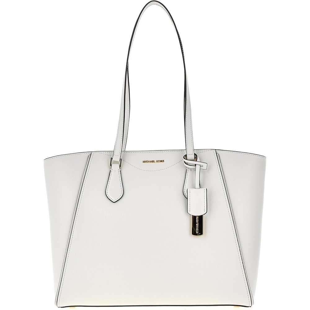 image:imageMichael Kors Womens Taryn Large Multifunctional Topzip Tote BagGoldtone HardwareOptic White