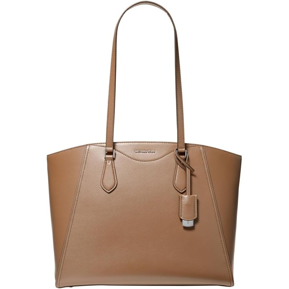 image:imageMichael Kors Womens Taryn Large Multifunctional Topzip Tote BagSilvertone HardwareDriftwood