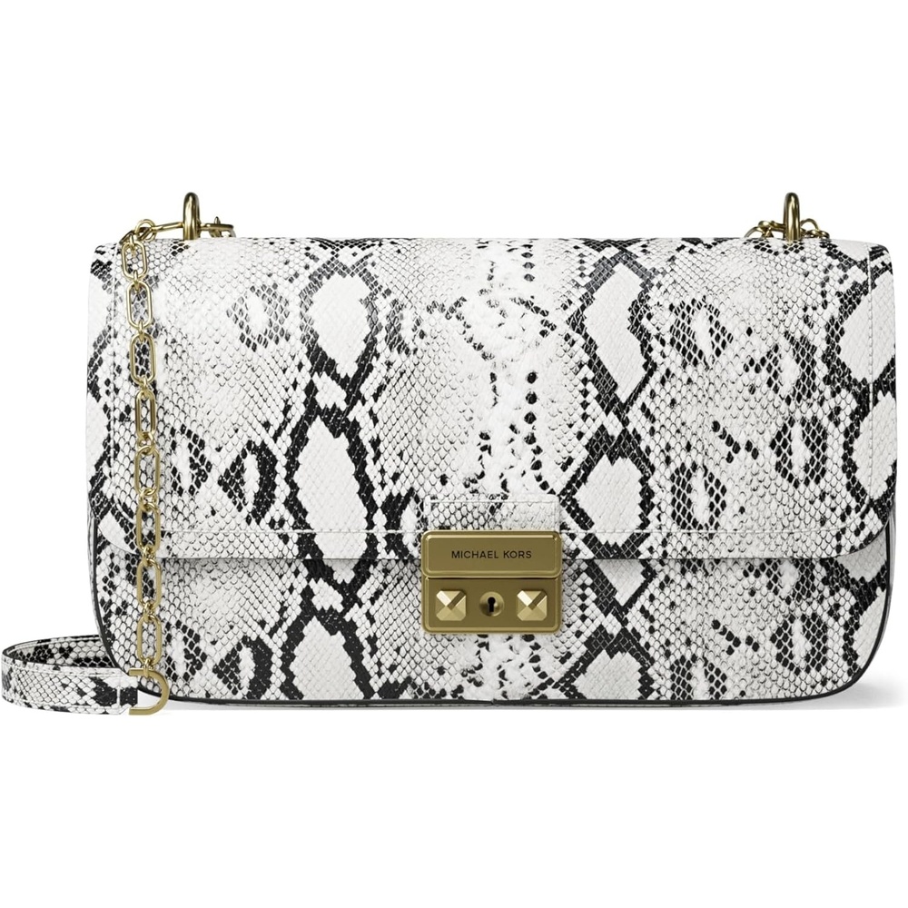 image:imageMichael Kors Womens Tribeca Large Convertible Chain Shoulder BagAntique Goldtone HardwareNatural