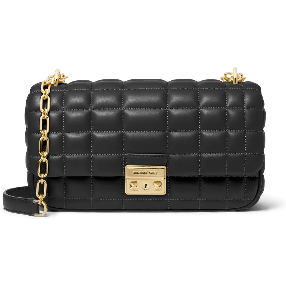 image:imageMichael Kors Womens Tribeca Large Convertible Chain Shoulder BagGoldtone HardwareBlack