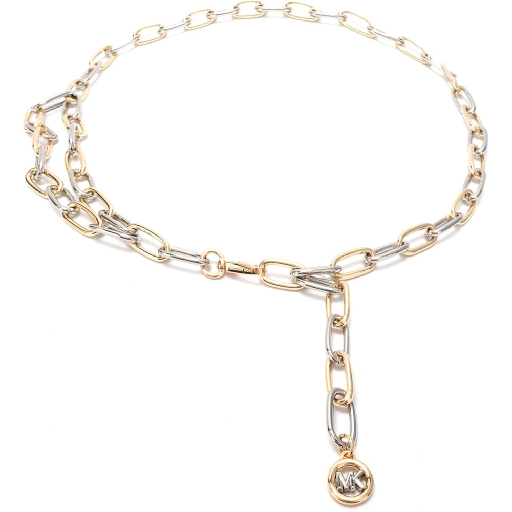 image:imageMichael Kors Womens Two Tone Chain Belt Stylish amp Versatile Accessory for Everyday WearGoldSilver