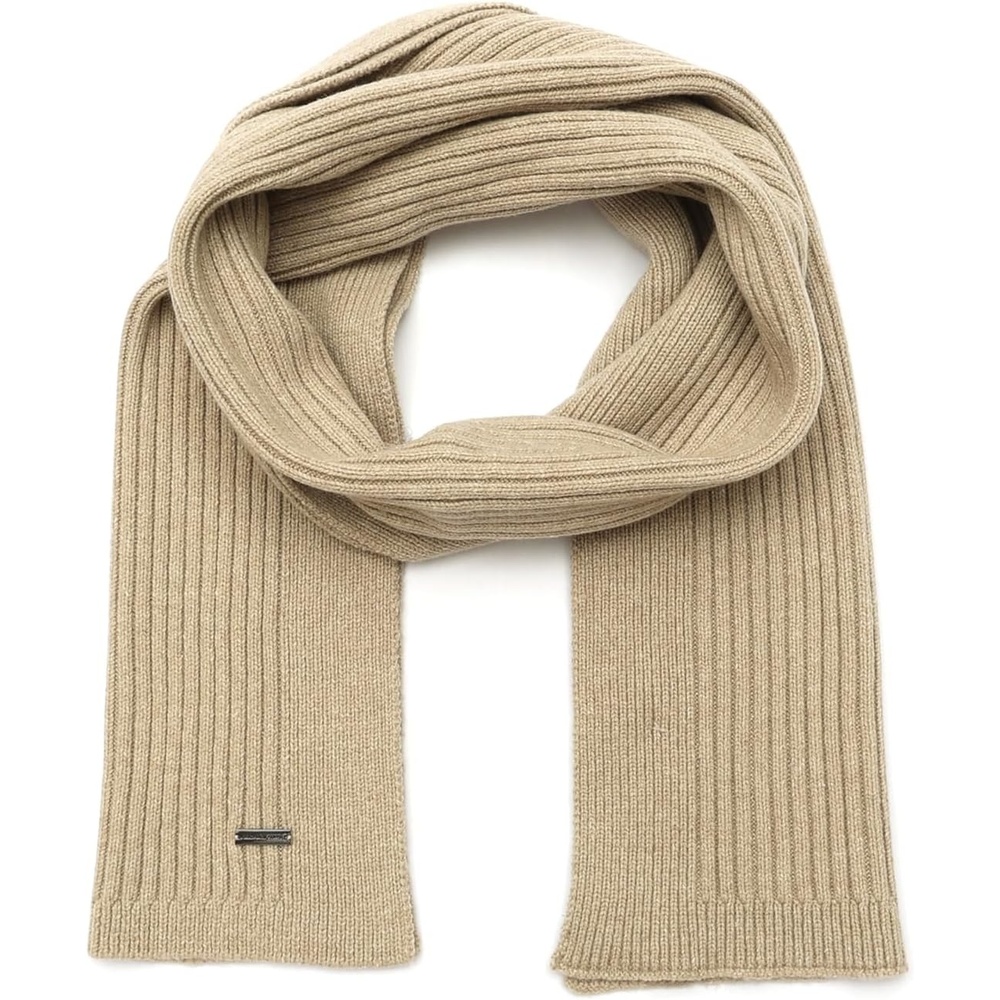 image:imageMichael Kors Womens Wide Center Ribbed Scarf Stylish Fashion Accessory Ideal for Cold WeatherOatmeal Heather