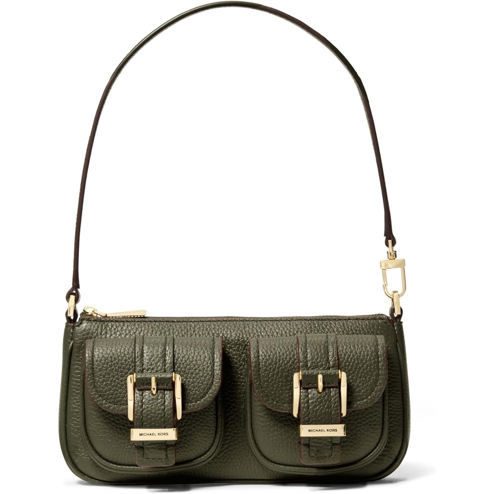 image:imageMichael Kors Zoe Small Convertible PouchetteGoldtone HardwarePebble LeatherIvy