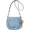 Gold-tone Hardware/Leather/Chambray