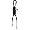 Braided Charm/Silver-tone Hardware/Black