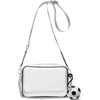 Silver-tone Hardware/Clear Plastic/Optic White