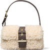 Gold-tone Hardware/Faux Natural Curly Shearling With Brown Mk Signature Trim/Natural Multi