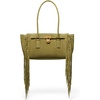 Antique Gold-tone Hardware/Fringe Suede/Pistachio