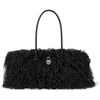 Dark Gunmetal-tone Hardware/Faux Wavy Shearling/Black