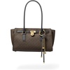 Gold-tone Hardware/Mk Signature Coated Twill/Brown/Black