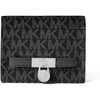 Silver-tone Hardware/Tonal Mk Signature Coated Twill/Black