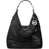 Crochet Straw/Black/Black