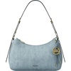 Gold-tone Hardware/Leather/Chambray