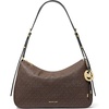 Gold-tone Hardware/Mk Signature Coated Twill/Brown/Black