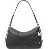 Silver-tone Hardware/Tonal Mk Signature Coated Twill/Black