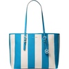 Silver-tone Hardware/Canvas/Milos Blue