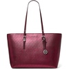 Silver-tone Hardware/Foil Printed Mk Signature Smooth Nappa Leather/Oxblood