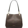 Gold-tone Hardware/Mk Signature Coated Twill/Brown/Black