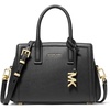 Gold-tone Hardware/Embossed Leather/Black