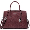 Nickel-tone Hardware/Mk Debossed Burnished Logo Leather/Oxblood