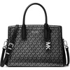 Silver-tone Hardware/Foil Printed Mk Signature Smooth Nappa Leather/Black