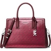 Silver-tone Hardware/Foil Printed Mk Signature Smooth Nappa Leather/Oxblood
