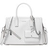 Silver-tone Hardware/Leather/Optic White